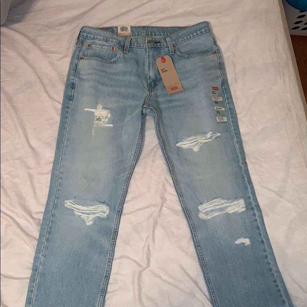 Levi’s 511 slim distressed denim